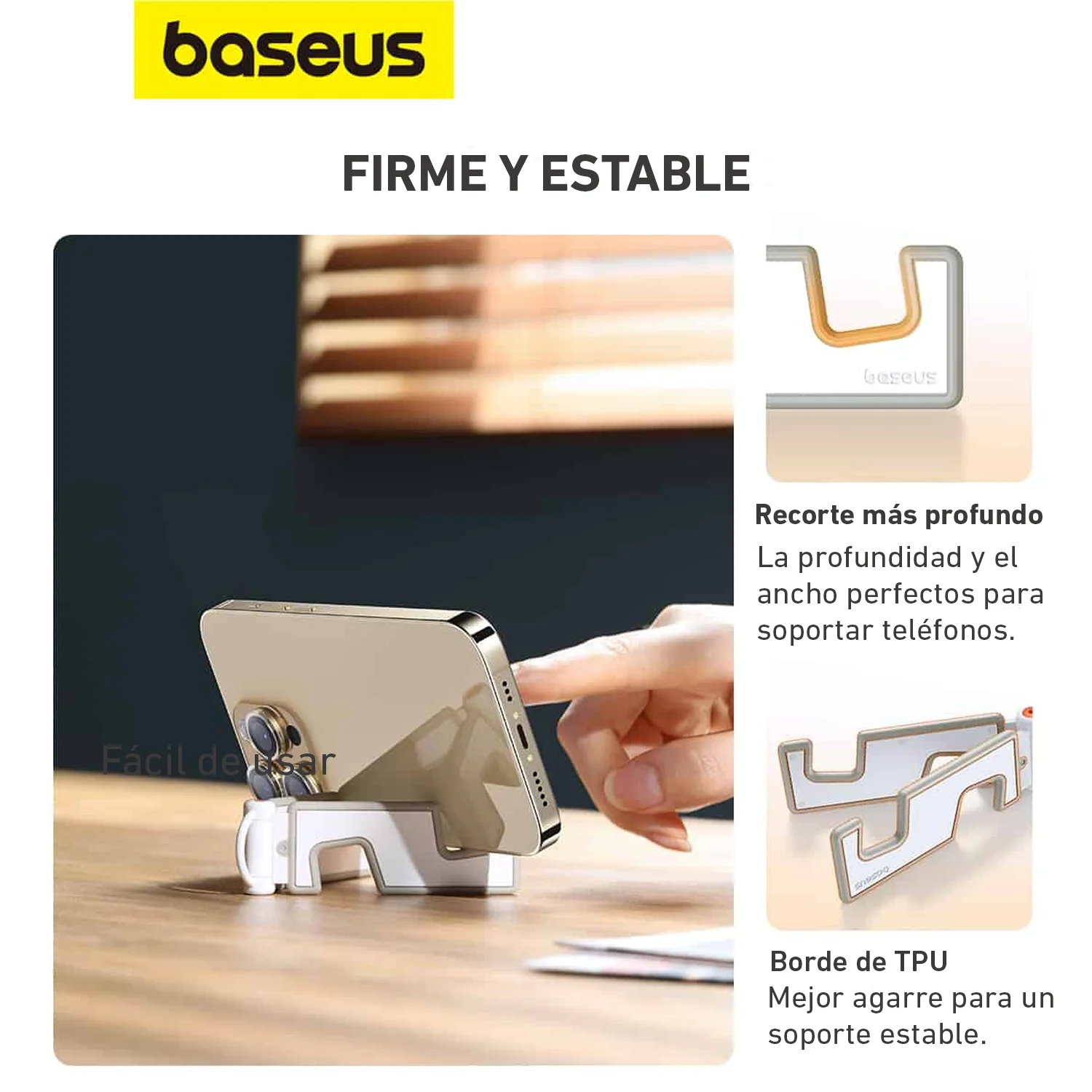 Soporte plegable portátil para celular Baseus mini y compacto B10556600211-00 - Image 4