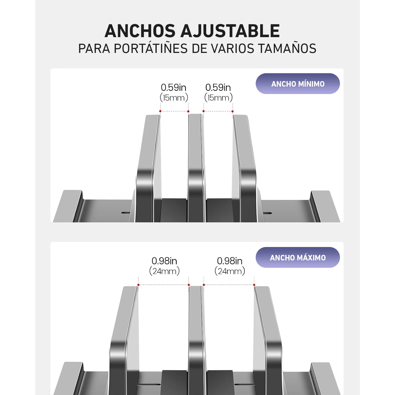 Soporte vertical Vaydeer SZ2S151 con cajón para laptop, tablet y celular - Image 3
