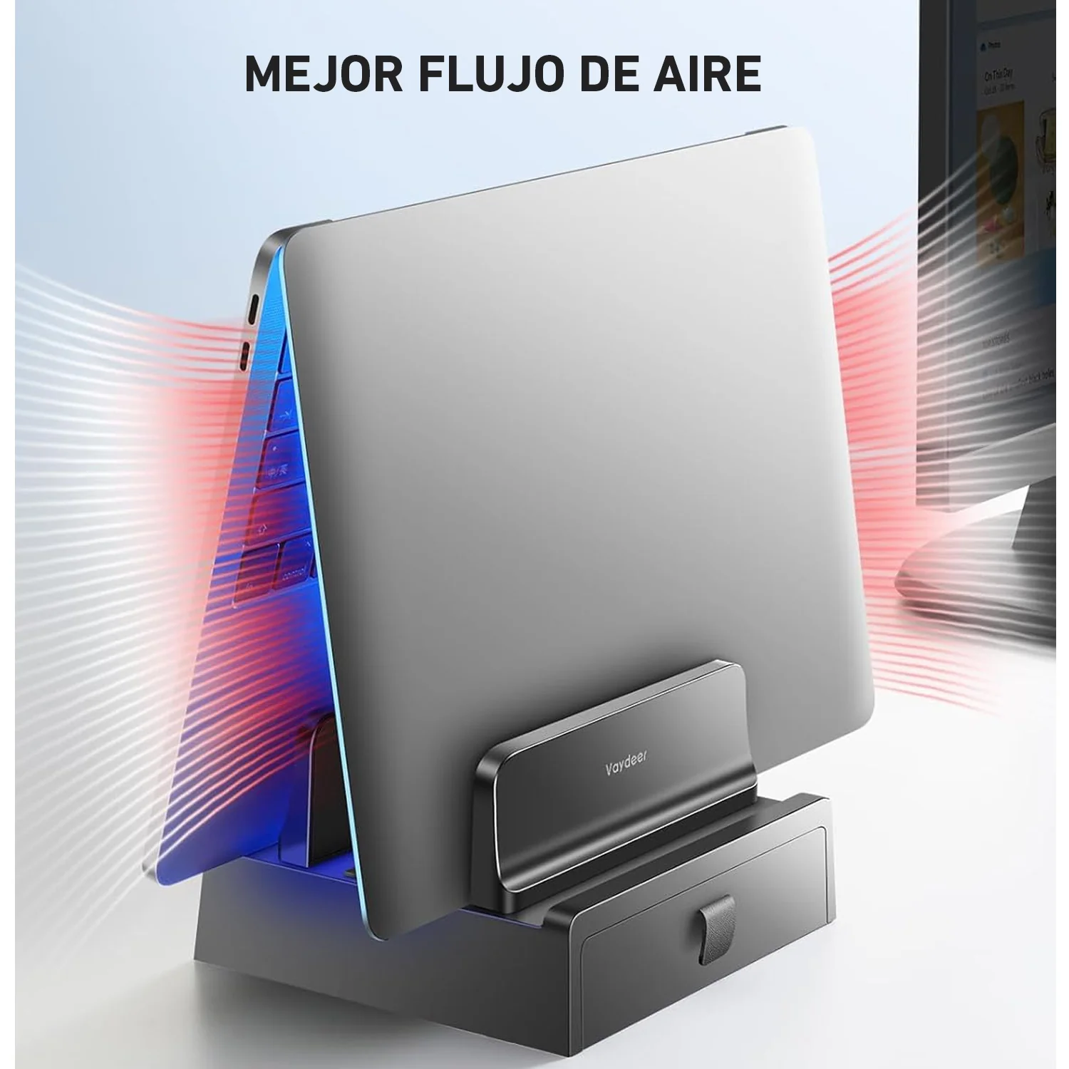 Soporte vertical Vaydeer SZ2S151 con cajón para laptop, tablet y celular - Image 4