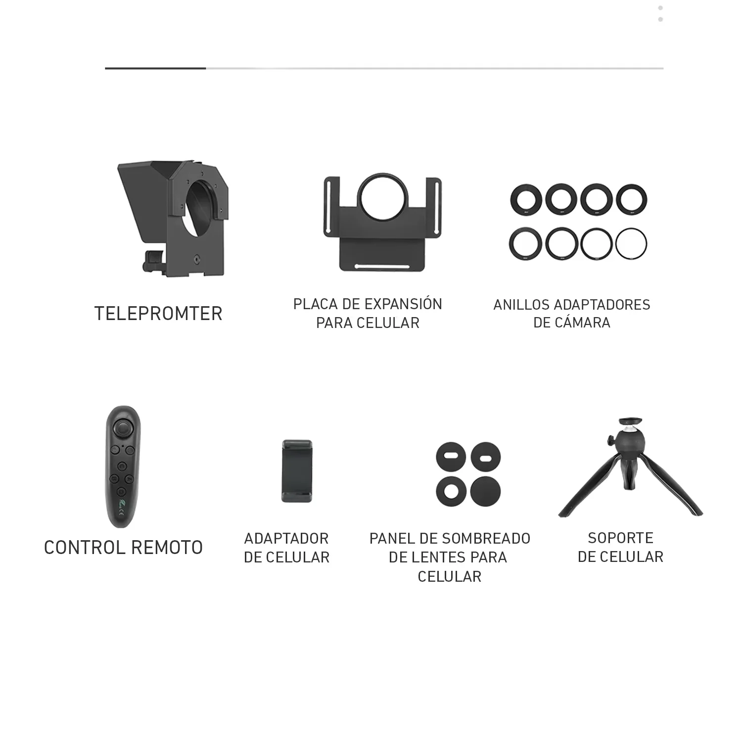 Teleprompter 7,5 pulgadas con trípode de mesa para celular cámara T1 - Image 7