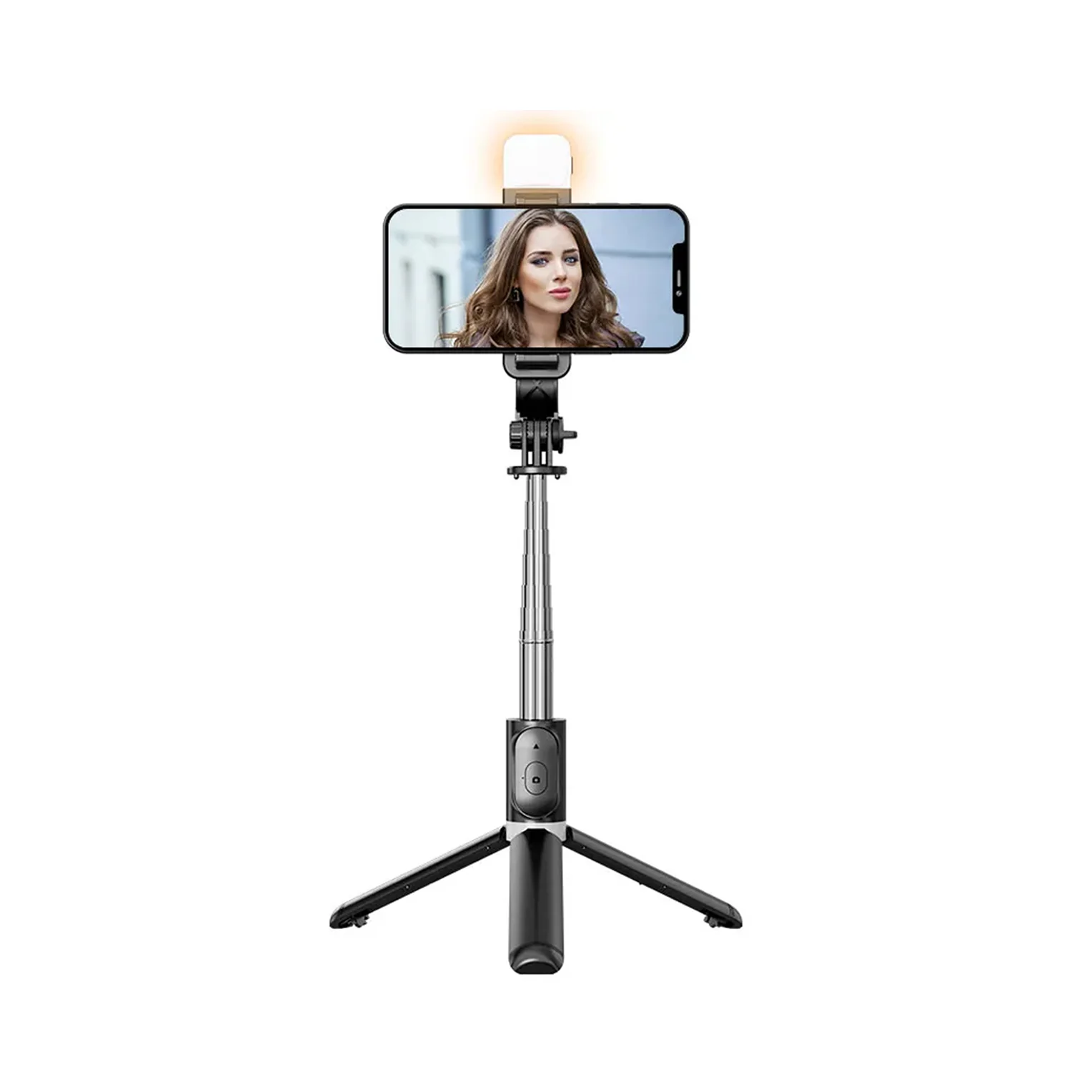 Palo Selfie Trípode Bluetooth Q02S con luz Led extendible celular control remoto - Image 3
